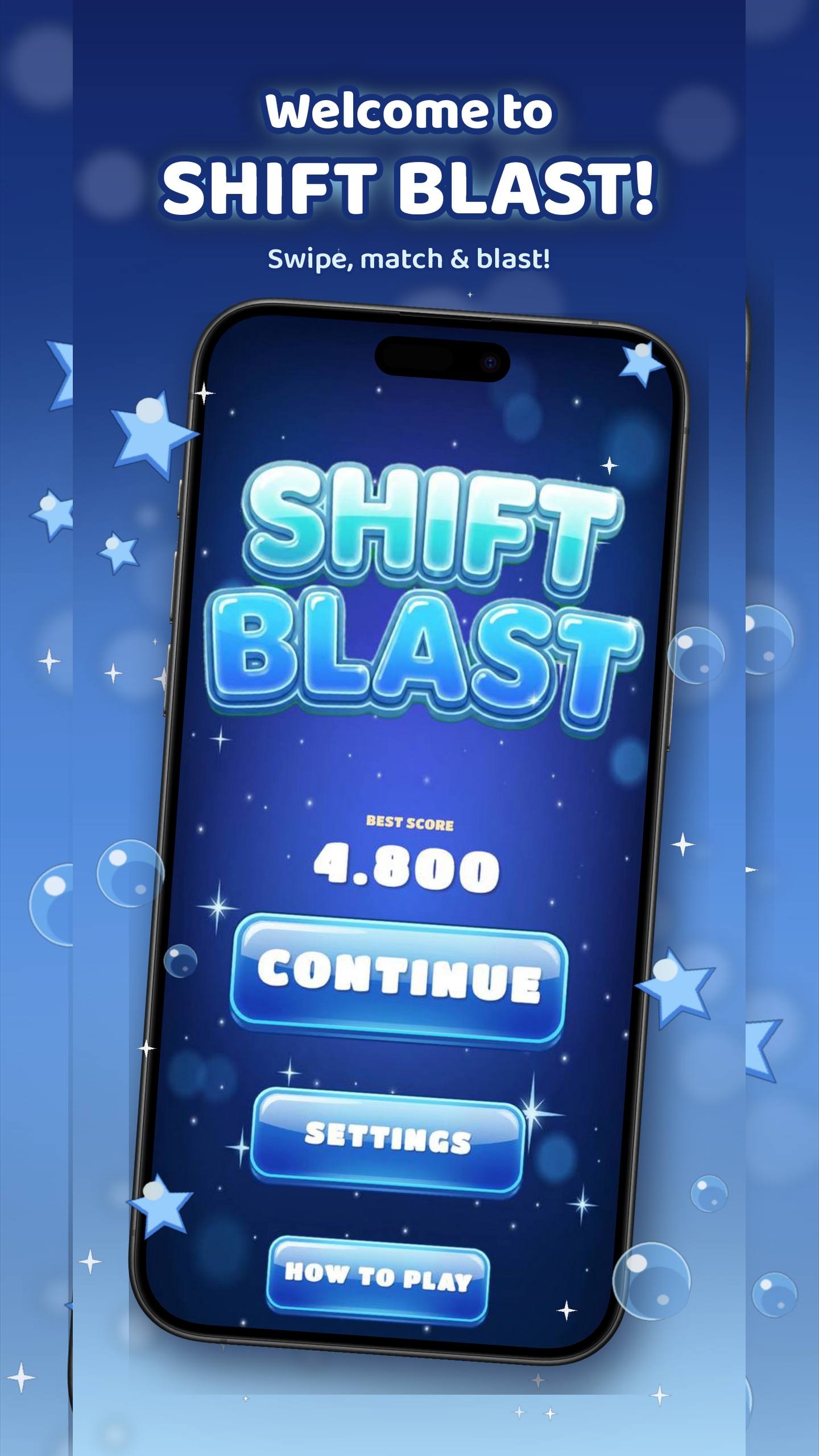 ShiftBlast main menu screenshot